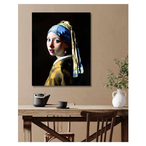 Obrazy na stěnu - Jan Vermeer - Dívka s perlou Rozměr: 40x50 cm, Rámování: bez rámu a bez vypnut