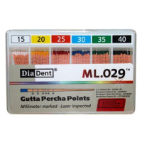 DiaDent Gutaperčové čepy ML.029 SET (ISO15-40), 1x120ks