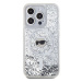 Karl Lagerfeld Liquid Glitter Karl Head MagSafe Zadní Kryt pro iPhone 15 Pro Max Transparent