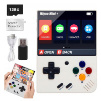 Mini Přenosná Retro Konzole Miyoo Mini Plus PS1 Hra S Kartou 128G+USB Kabel