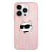 Kryt Karl Lagerfeld KLHCP14SHKLPCHP iPhone 14 6.1" pink hardcase IML Choupette Head & Monogram (