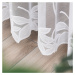 Dekorační vzorovaná záclona na žabky MALTA LONG bílá 200x250 cm (cena za 1 kus dlouhé záclony) M