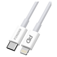 Foneng Kabel USB-C pro Lighting Foneng X31, 3A, 2M (bílý)