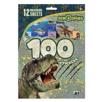Dinosauři - 100 samolepek s omalovánkovými listy JIRI MODELS a. s.
