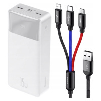 Kapacitní Powerbanka Baseus 30000MAH Pd 15W Kabel 3v1 Pro Lightning Usb-c Micro