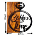 Wallity Nástěnná dřevěná dekorace COFFEE TIME hnědá/černá