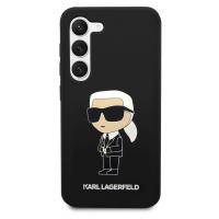 Zadní kryt Karl Lagerfeld Liquid Silicone Ikonik NFT pro Samsung Galaxy S23, black