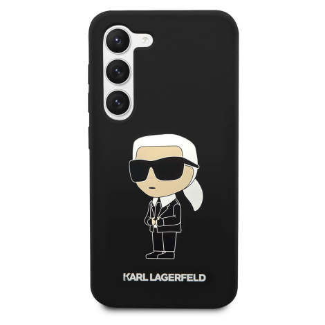 Zadní kryt Karl Lagerfeld Liquid Silicone Ikonik NFT pro Samsung Galaxy S23, black