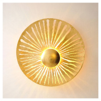 Holländer Nástěnné svítidlo Pietro, zlatá barva, Ø 71 cm, železo