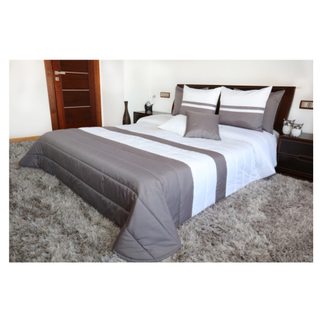 Přikrývky na manželskou postel bílo šedé barvy