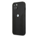 BMW BMHCP13SRSPPK hard silikonové pouzdro iPhone 13 Mini 5.4" black Leather Curve Perforate