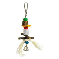 Karlie hračka pro ptáky z přírodních materiálů se zvonečkem 21 cm