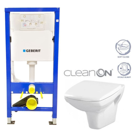 GEBERIT DuofixBasic bez tlačítka + WC CERSANIT CLEANON CARINA + SEDÁTKO 458.103.00.1 X CA2