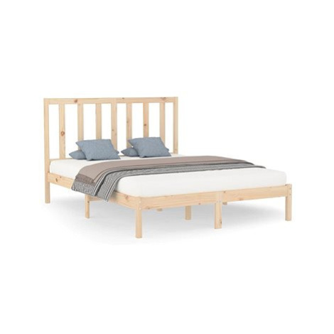 Rám postele masivní dřevo 160 × 200 cm, 3106778 SHUMEE