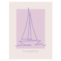 Ilustrace Le Bateau Purple, Rose Caroline Grantz, 30 × 40 cm