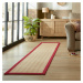 Flair Rugs koberce Běhoun Herringbone Border Kira Red - 60x230 cm