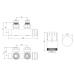 MEXEN/S G05 úhlová termostatická souprava pro radiátor, Duplex, DN50, bílá W907-958-20