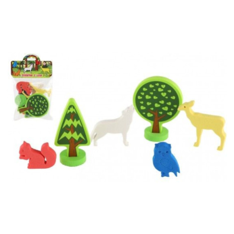 Vodolepky Pěnové dílky Chaloupka u lesa 10ks v sáčku 14x19cm Teddies