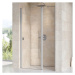 Ravak CHROME CSD2 - 100 SATIN+TRANSPARENT, sprchové otevírací dveře 100 cm s pevným dílem, profi