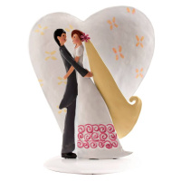 Svatební figurka na dort plechová srdce - Dekora