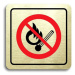 Accept Piktogram "zákaz vstupu s otevřeným plamenem" (80 × 80 mm) (zlatá tabulka - barevný tisk)
