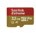 SanDisk MicroSDHC karta 32GB Extreme (100MB/s, Class 10, UHS-I U3 V30) + adaptér