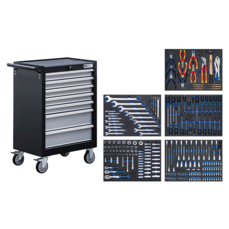 BGS Technic BGS 6060 Dílenský vozík, pojízdný, 7 zásuvek. Vybavený 246 ks nářadí