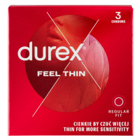 Durex Feel Thin Regular Fit kondomy 3 ks