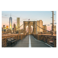 Fotografie Brooklyn Bridge and Lower Manhattan at, Onfokus, 40 × 26.7 cm