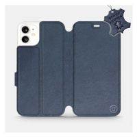 Flip pouzdro na mobil Apple iPhone 11 - Modré - kožené - Blue Leather