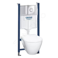 GROHE Solido Sada pro závěsné WC + klozet a sedátko softclose, tlačítko Nova Cosmopolitan, chrom