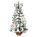Ozdobený stromeček POLÁRNÍ ZELENÁ 60 cm s LED OSVĚTELNÍM s 41 ks ozdob a dekorací