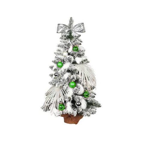 Ozdobený stromeček POLÁRNÍ ZELENÁ 60 cm s LED OSVĚTELNÍM s 41 ks ozdob a dekorací LAALU