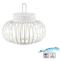 PAUL NEUHAUS JUST LIGHT LED stolní lampa průměr 25cm bílé na baterie USB IP44 stmívatelné dotyke