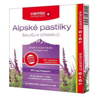 Cemio Alpské pastilky ŠALVĚJ A VITAMIN C pst.15+5