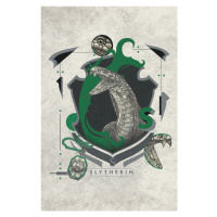 Umělecký tisk Harry Potter - Slytherin Crest, 26.7 × 40 cm