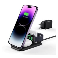 ESR HaloLock 3-in-1 Watch Wireless Charging Set, EU Plug, Black