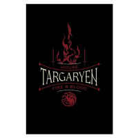 Umělecký tisk Game of Thrones - House of Targaryen, 26.7 × 40 cm