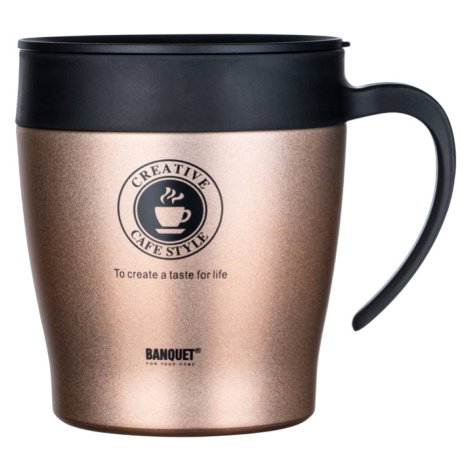 Banquet Termohrnek cestovní TAZZA 330 ml, hnědá