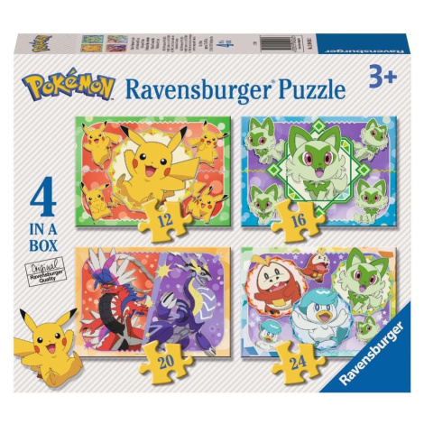 RAVENSBURGER Puzzle Pokémoni 4 v 1 (12, 16, 20, 24 dílků)