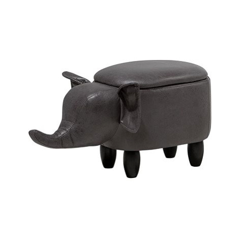 Tmavě šedá BELIANI slon z umělé kůže ELEPHANT