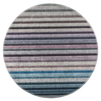 Modro-šedý pratelný kulatý koberec ø 100 cm – Vitaus