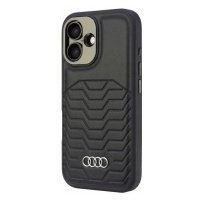 Pouzdro Audi pro iPhone 16 6.1 černé Synthetic Leather MagSafe