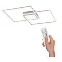 LEUCHTEN DIREKT is JUST LIGHT LED stropní svítidlo, ocel, 60x60cm, CCT nastavení teploty barvy, 
