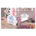 Dětská postel s obrázky - čelo Casimo Rozměr: 140 x 70 cm, Obrázek: Pejsek a Kočička