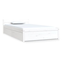 Rám postele se zásuvkami bílý 100 × 200 cm, 3103489