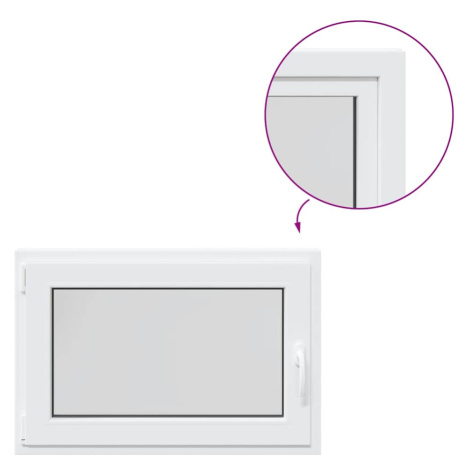 vidaXL Okno do sklepa "RISOR" 90x70 cm otevíravě-sklopné DIN levé bílé