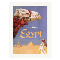 Ilustrace Egypt.Fly, Vintage Travel Poster, 30x40 cm
