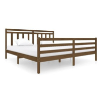 Rám postele medově hnědý masivní dřevo 200 × 200 cm, 3100677