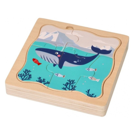 Adam Toys Dřevěné vrstvené puzzle Antarktida